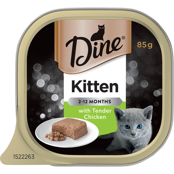image DINE%20Classic%20Collection%20Kitten%202-12%20Months%20with%20Tender%20Chicken%2085g-0