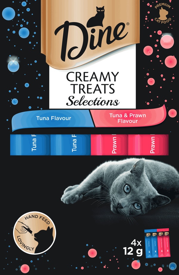 DINE® Creamy Treats Tuna Selections 4x12g image 1