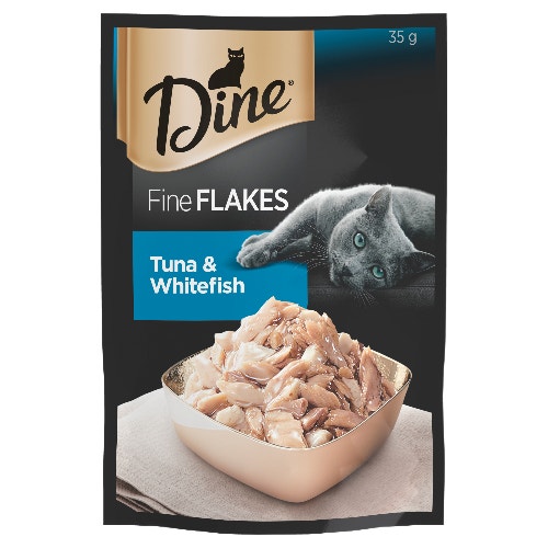 DINE® Fine Flakes with Tuna & Whitefish Pouch image 1