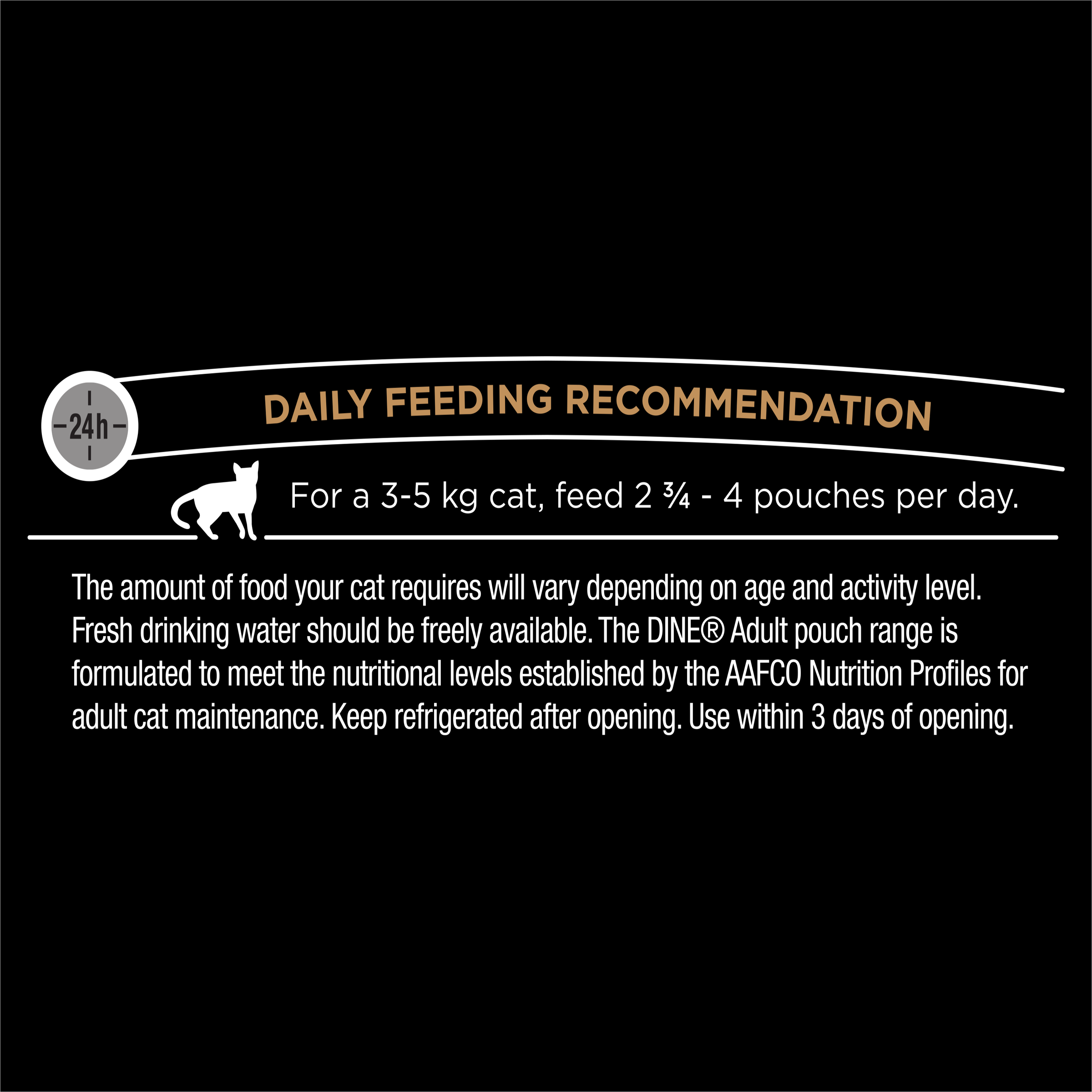 DINE® Classic Collection Pouch Chicken in Gravy  feeding guidelines image