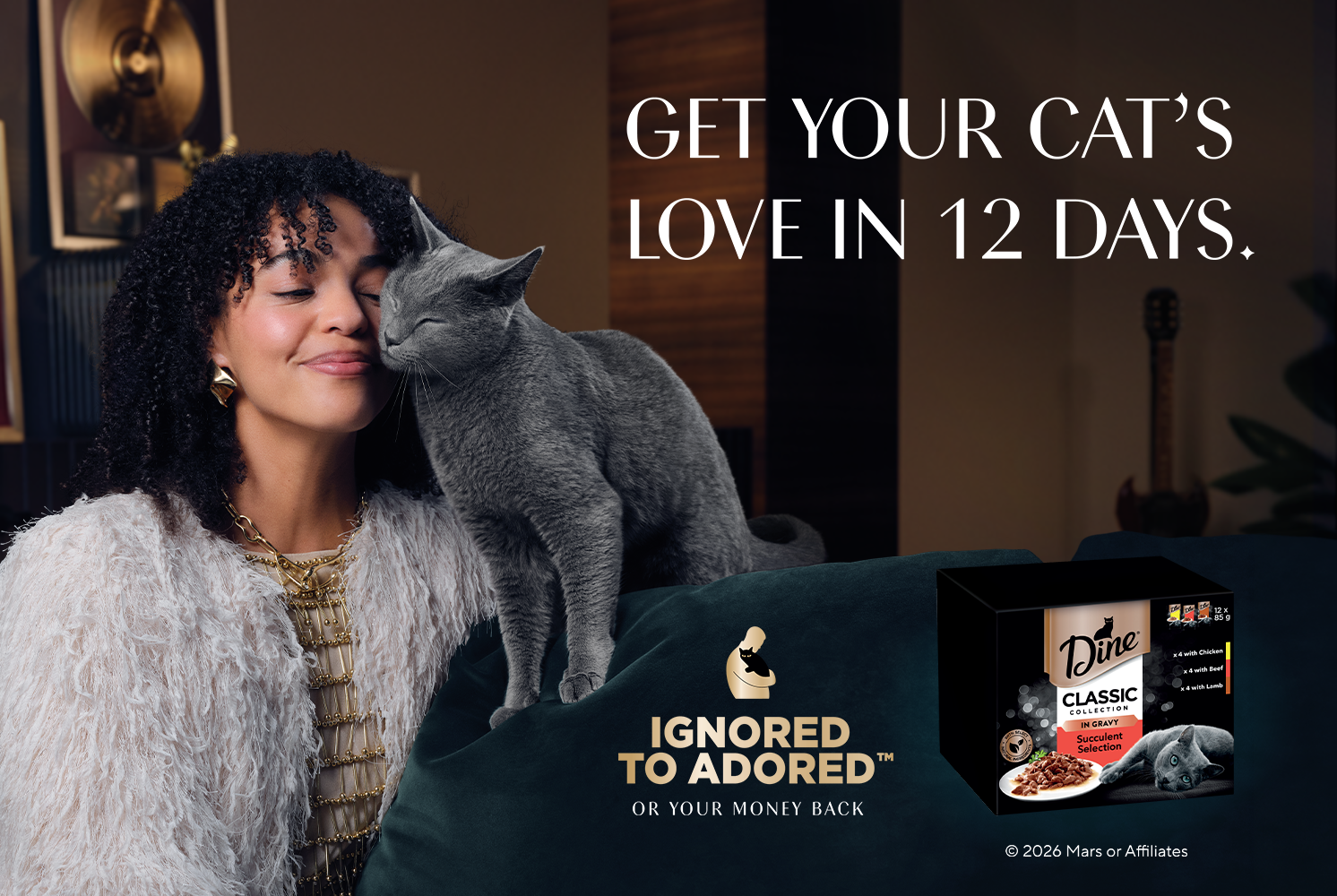 Get your cat's love in 12 days. Ignored to Adored or your money back.